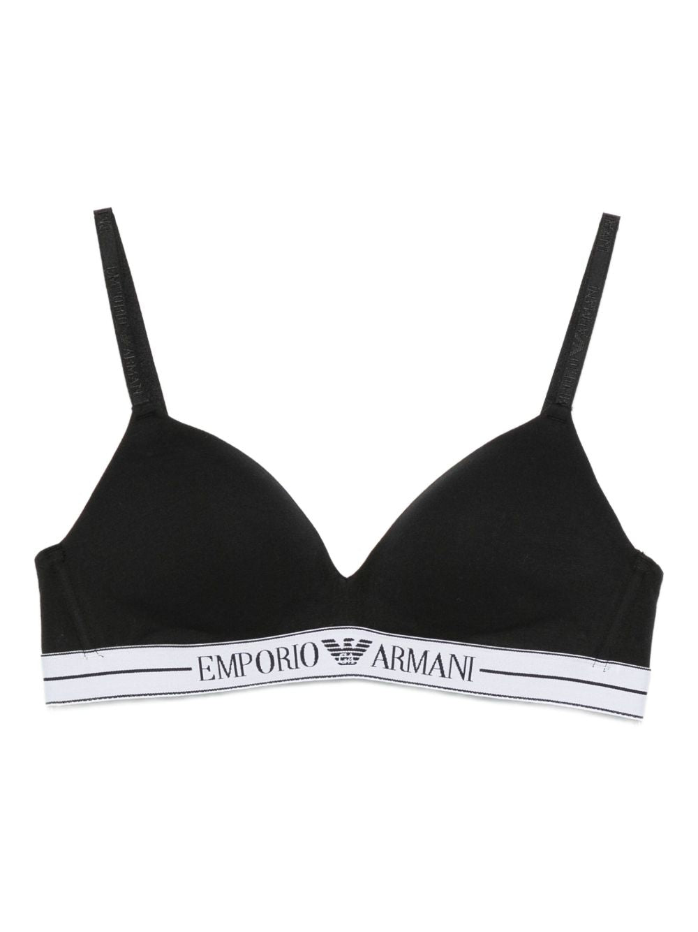 Emporio Armani ASV organic-cotton, padded triangle bra with logo underband