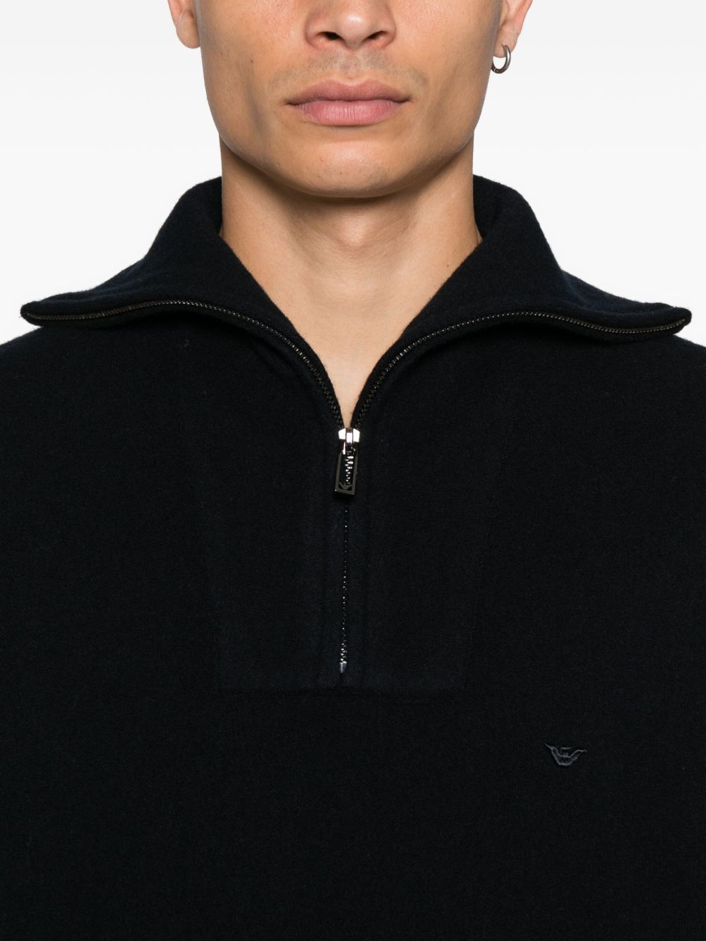 Emporio Armani Half-zip wool sweater
