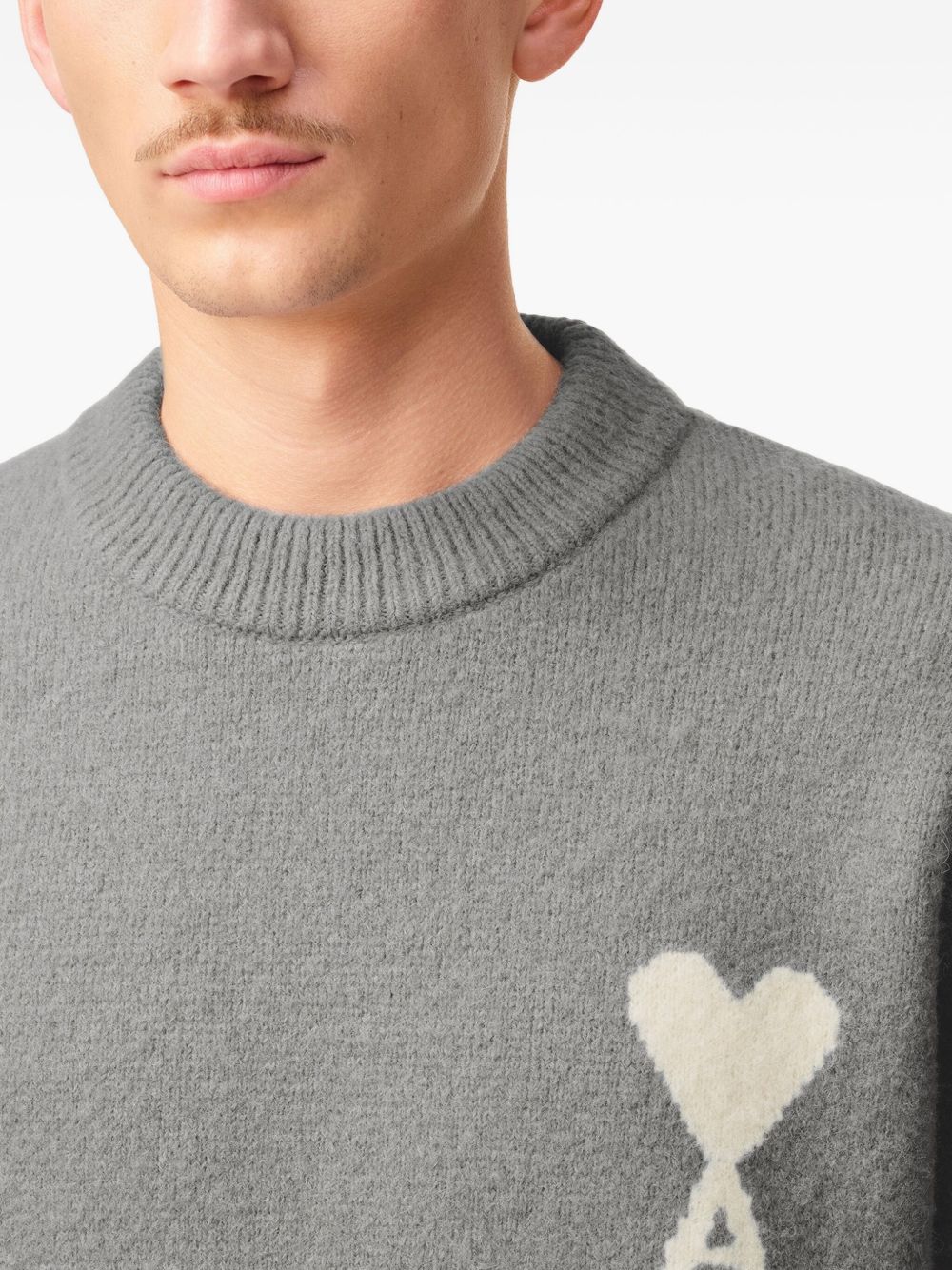 Ami Paris Sweaters Grey