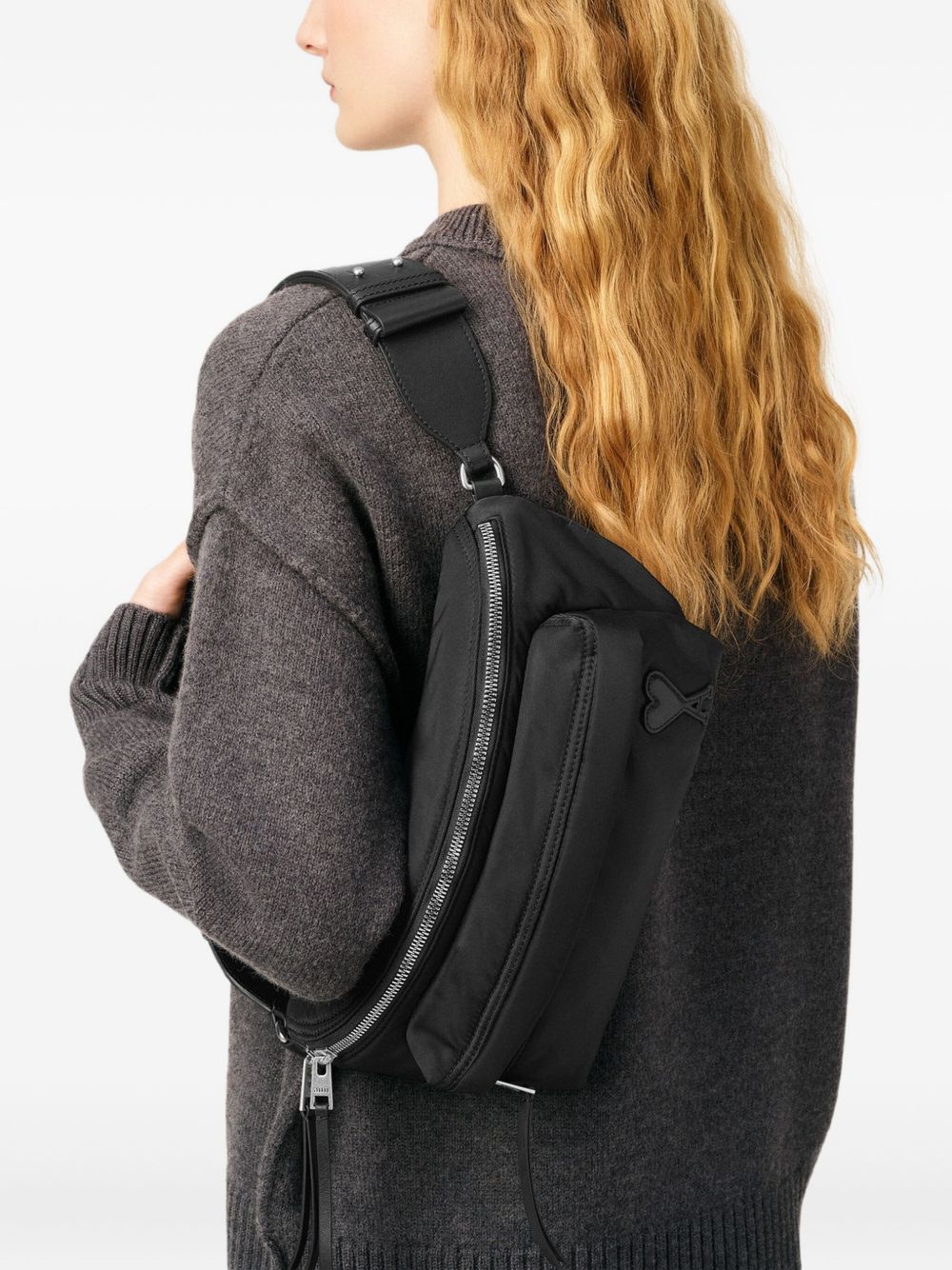 Ami Paris Nylon Canvas Marcel Bumbag