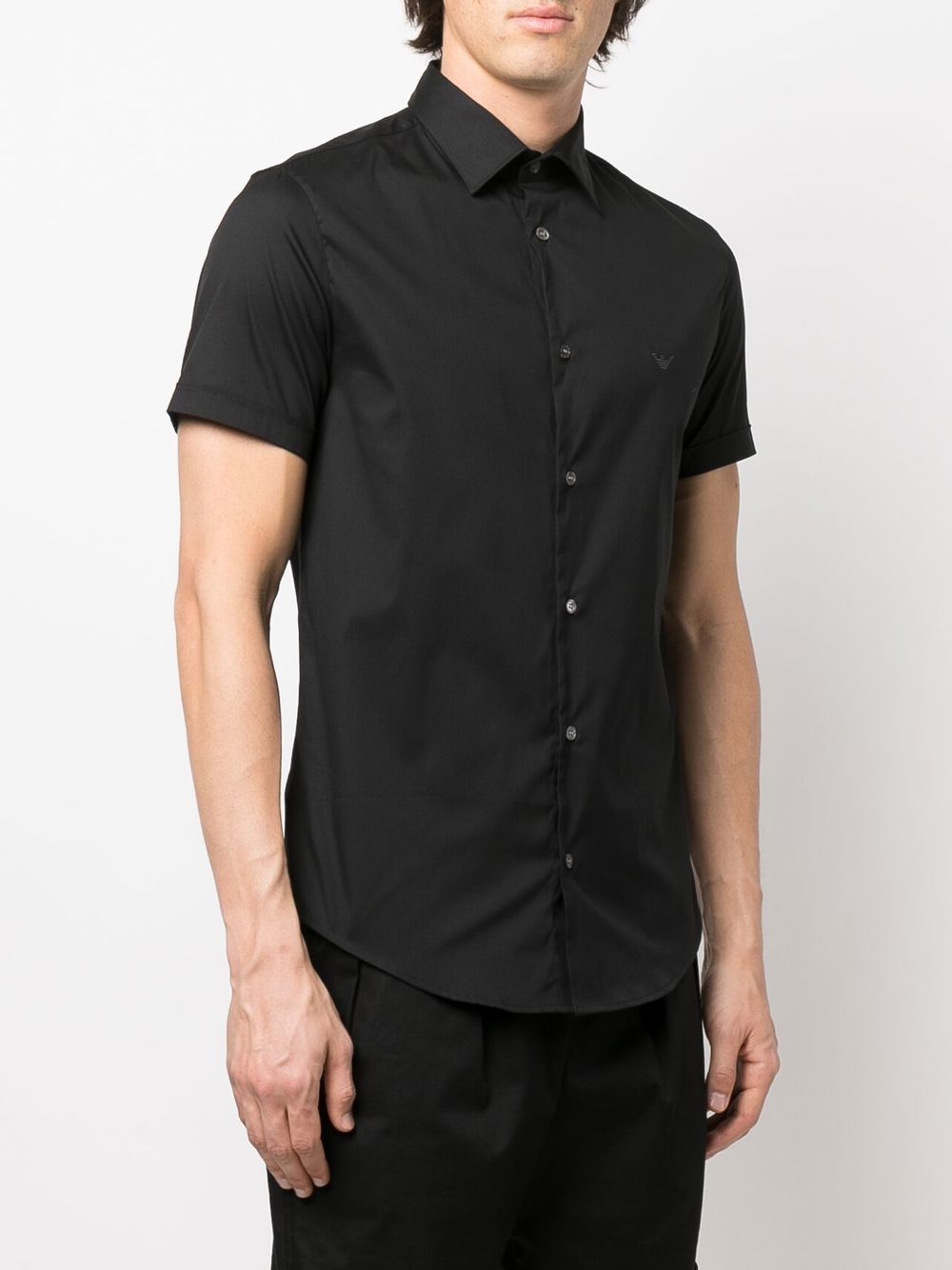 Emporio Armani Short-sleeved poplin shirt