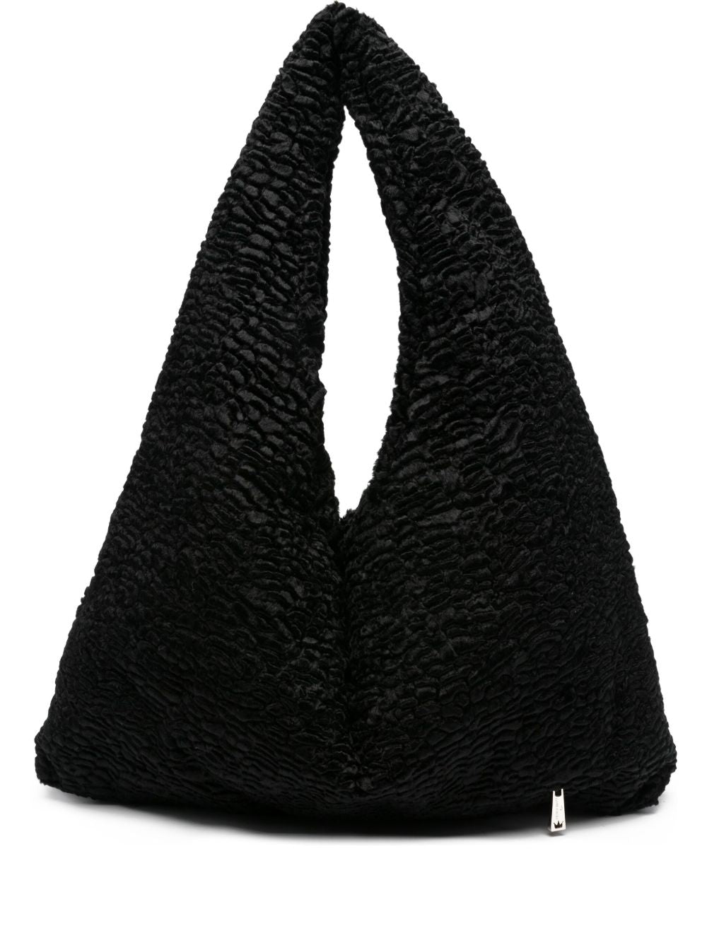 La Milanesa Textured triangular shoulder bag