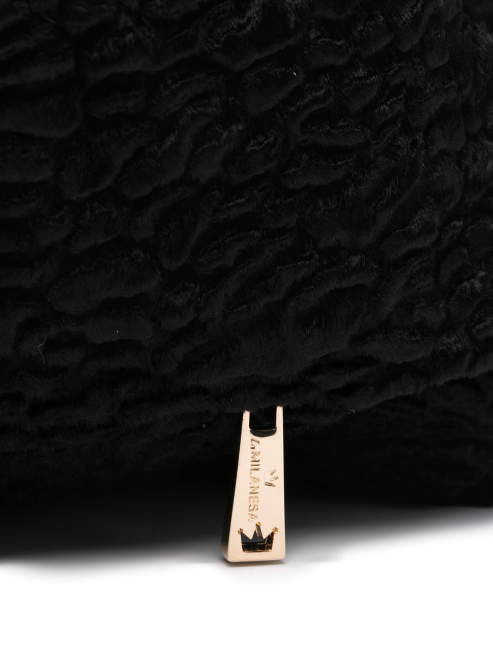 La Milanesa Textured triangular shoulder bag