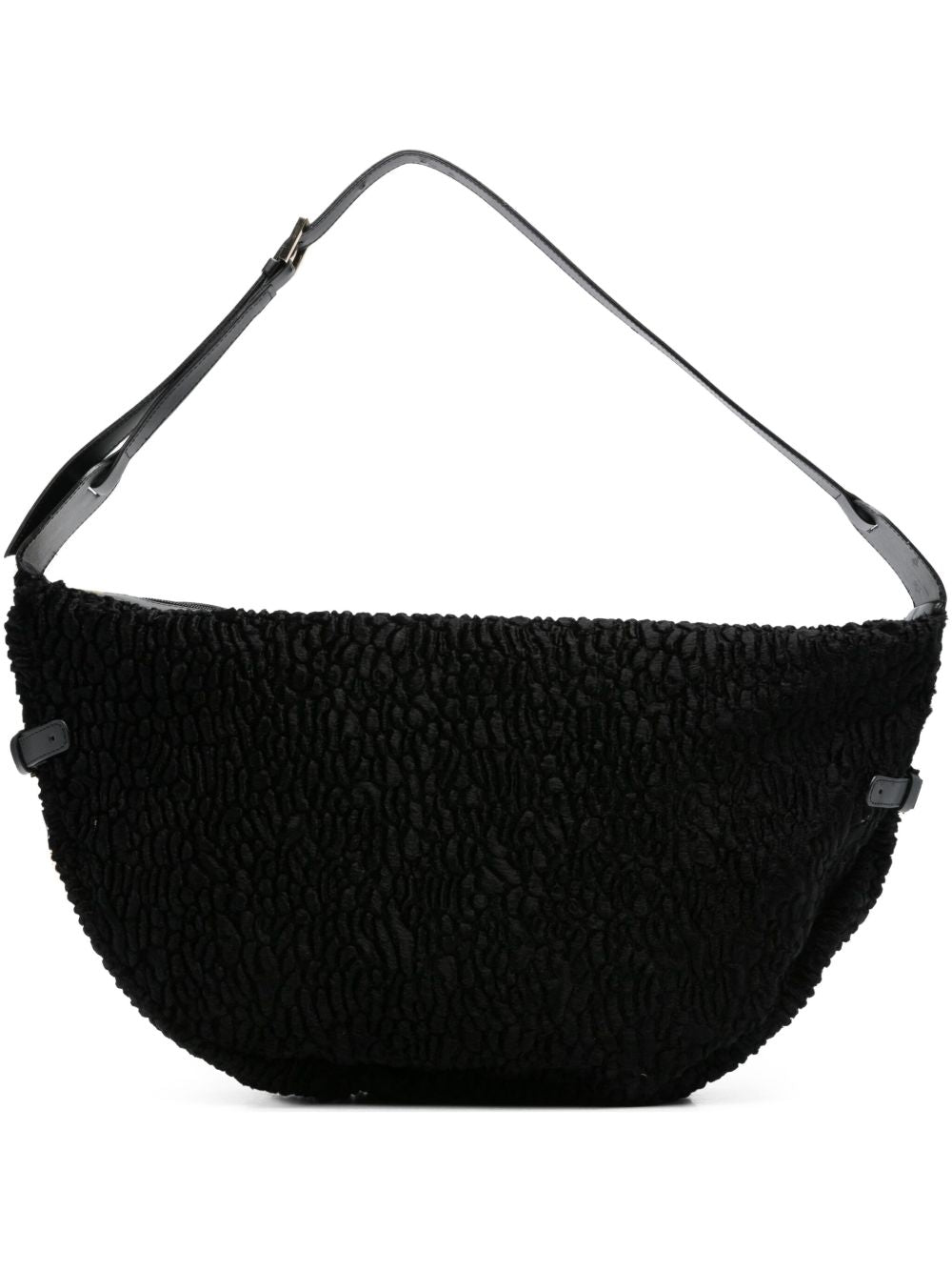 La Milanesa Textured buckle shoulder bag
