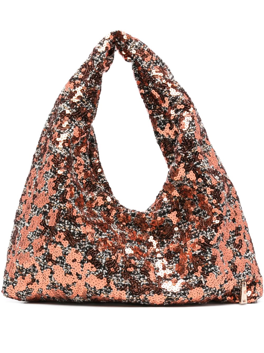 La Milanesa Sequin-embellished triangle shoulder bag