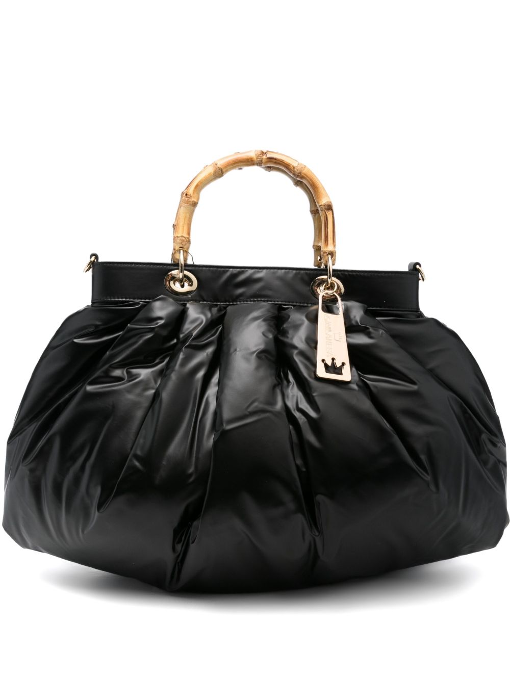 La Milanesa Quilted bamboo-handle tote bag