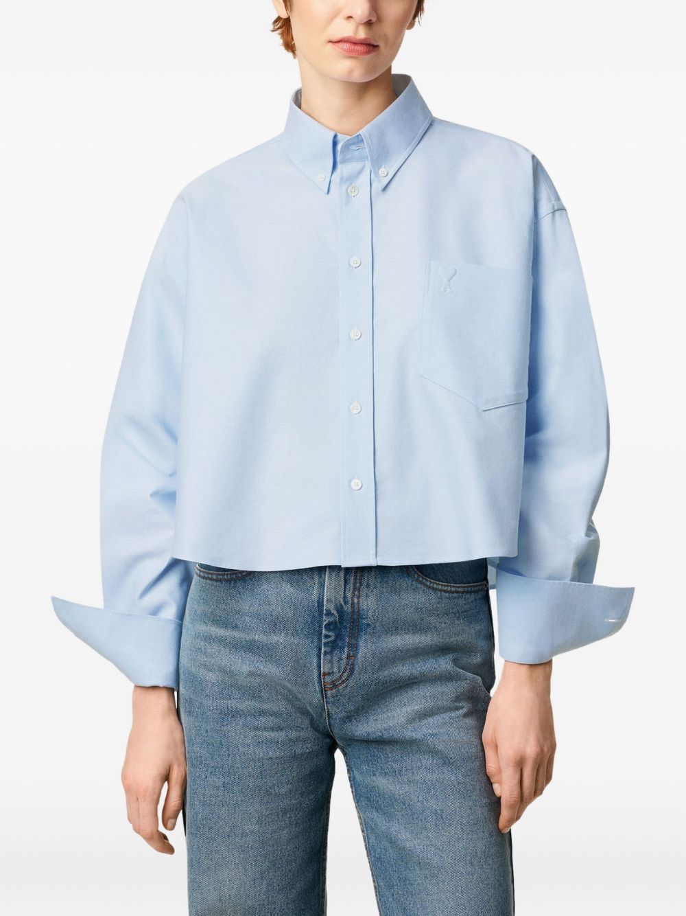 Ami Paris Shirts Clear Blue
