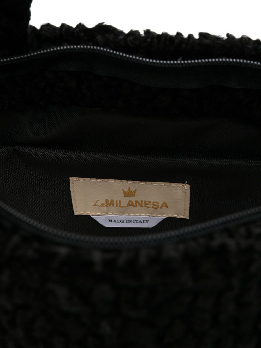 La Milanesa Textured-effect tote bag