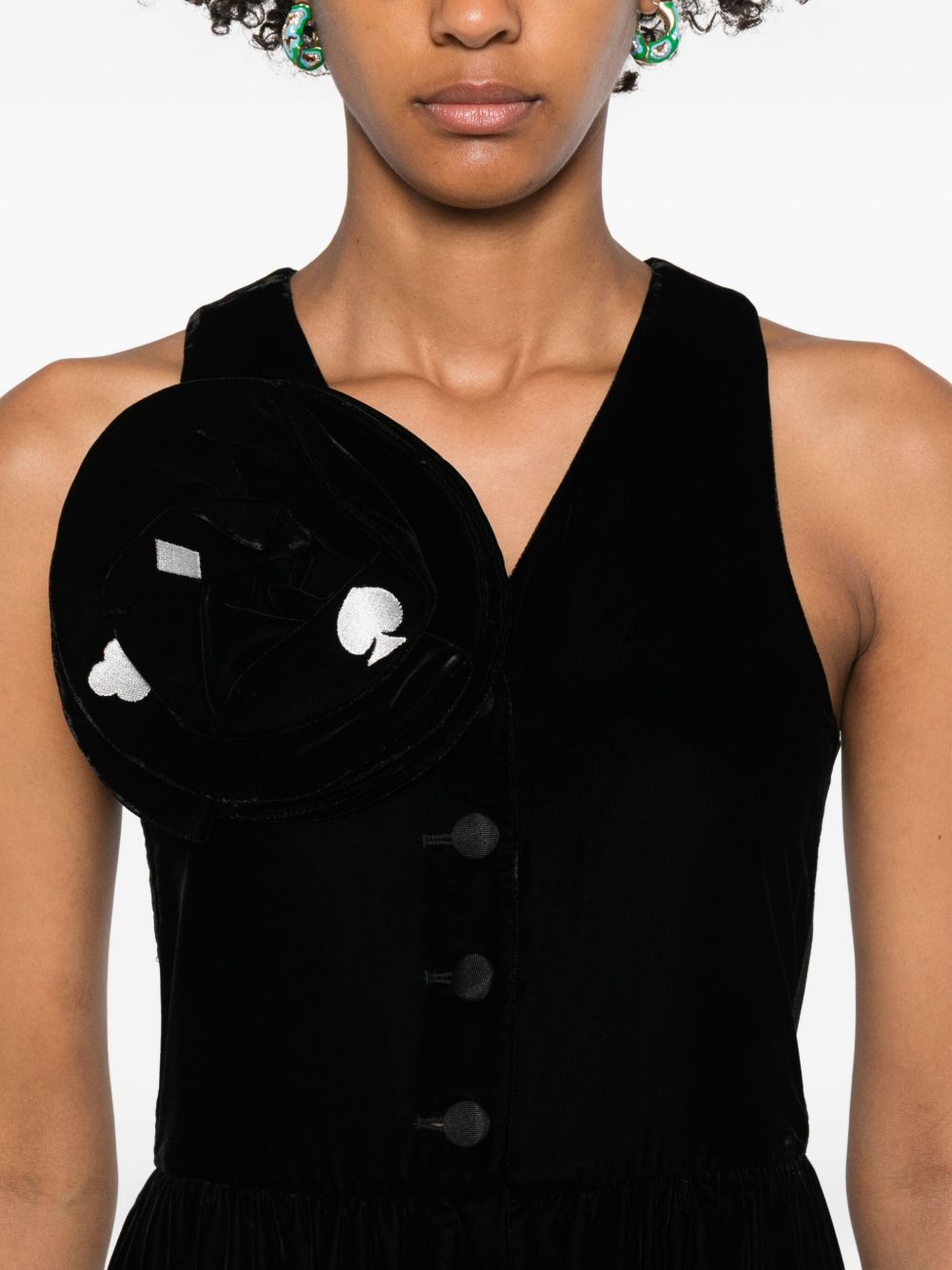 Emporio Armani Button-fastening V-neck jumpsuit