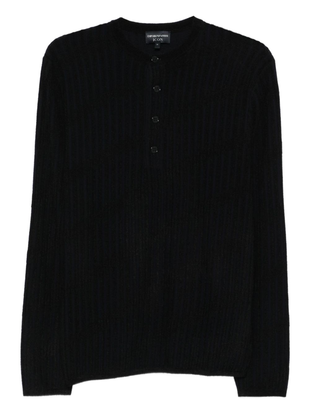 Emporio Armani Henley ribbed sweater