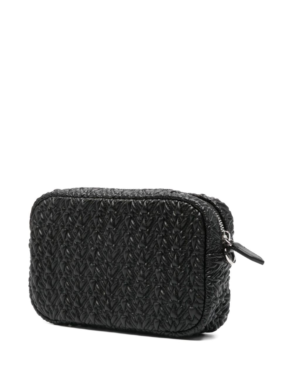 Emporio Armani Embossed camera case with chain shoulder strap