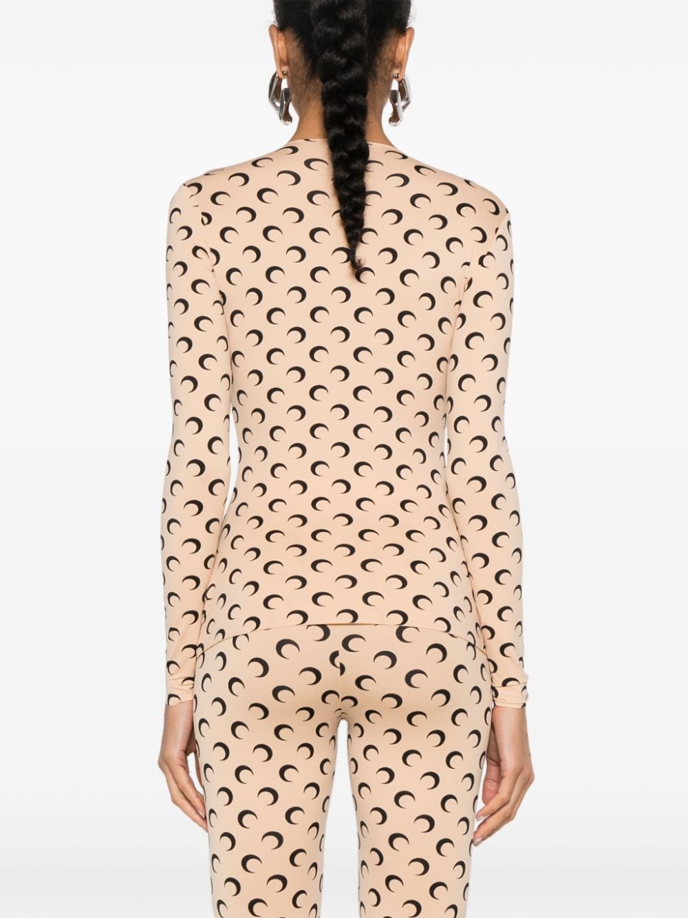 Marine Serre Crescent Moon-print top