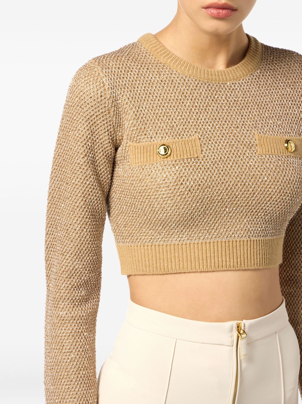 Elisabetta Franchi Sweaters Beige