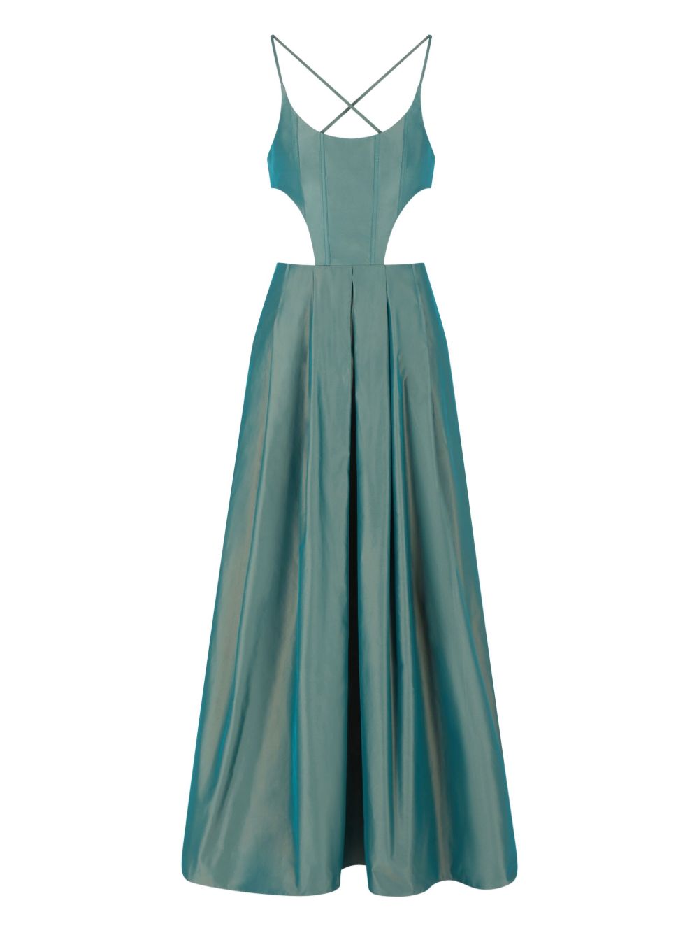 Emporio Armani Long dress with cut-out detail in taffeta
