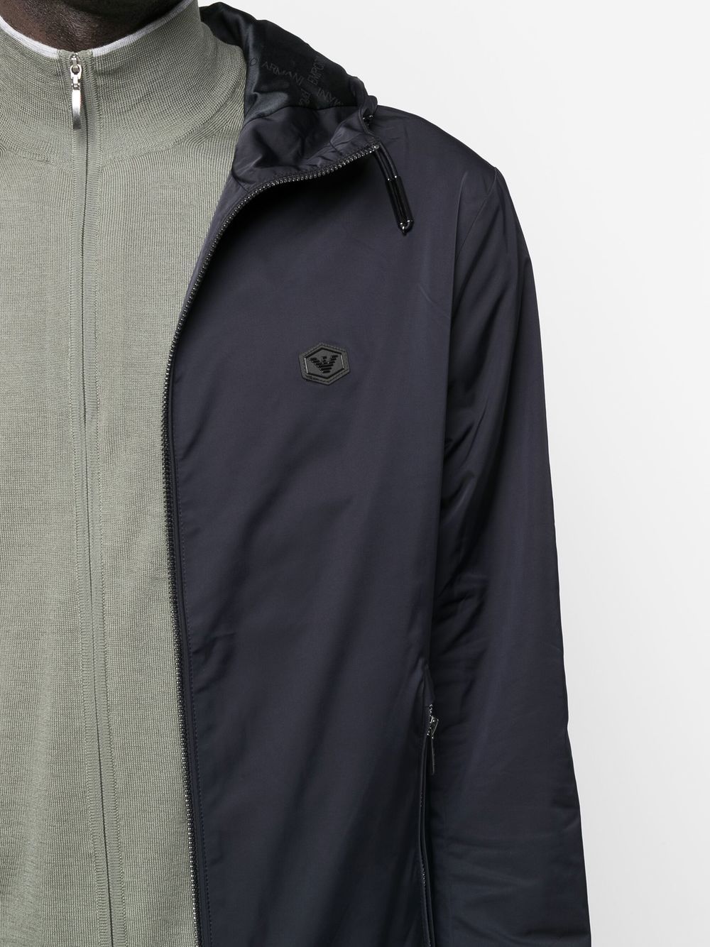 Emporio Armani Water-repellent hooded jacket