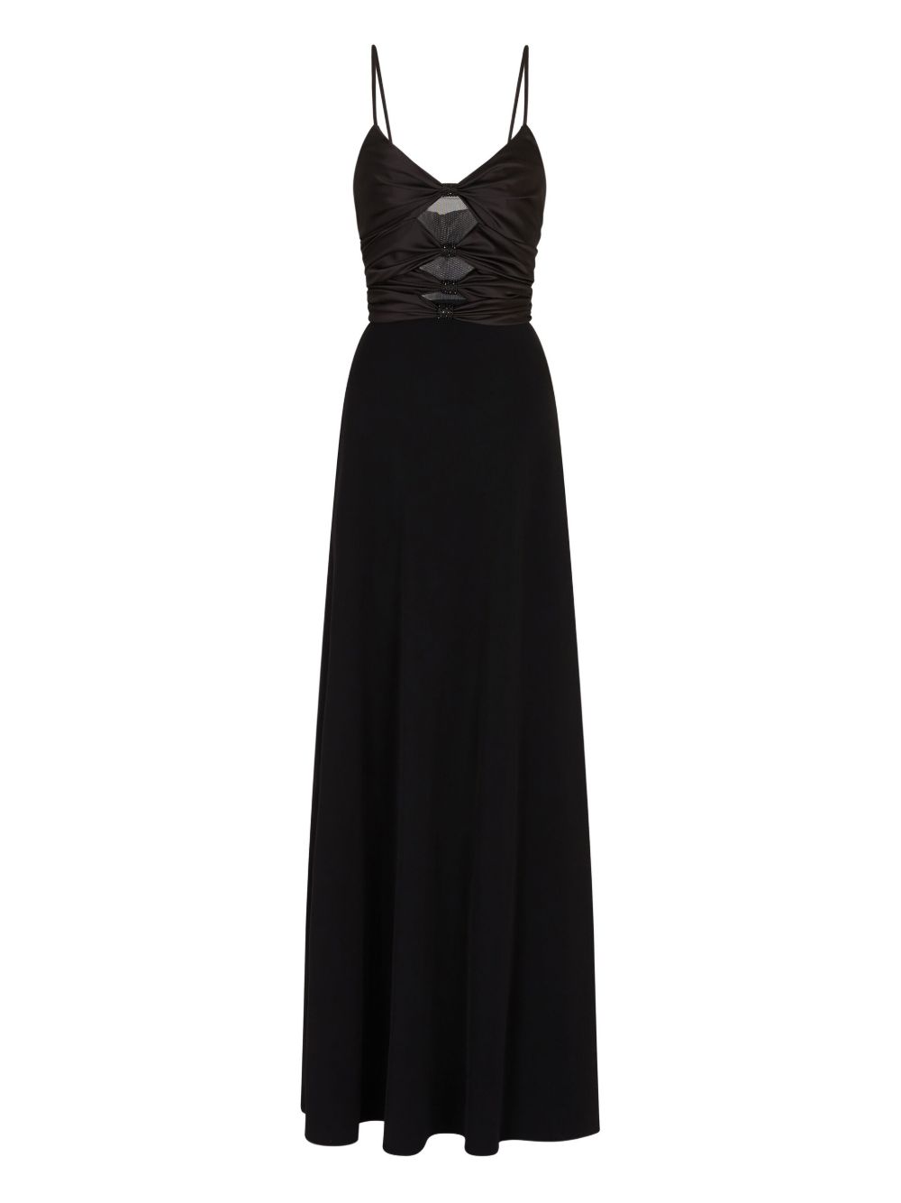Emporio Armani Cut-out dress in techno cady with jewel detail
