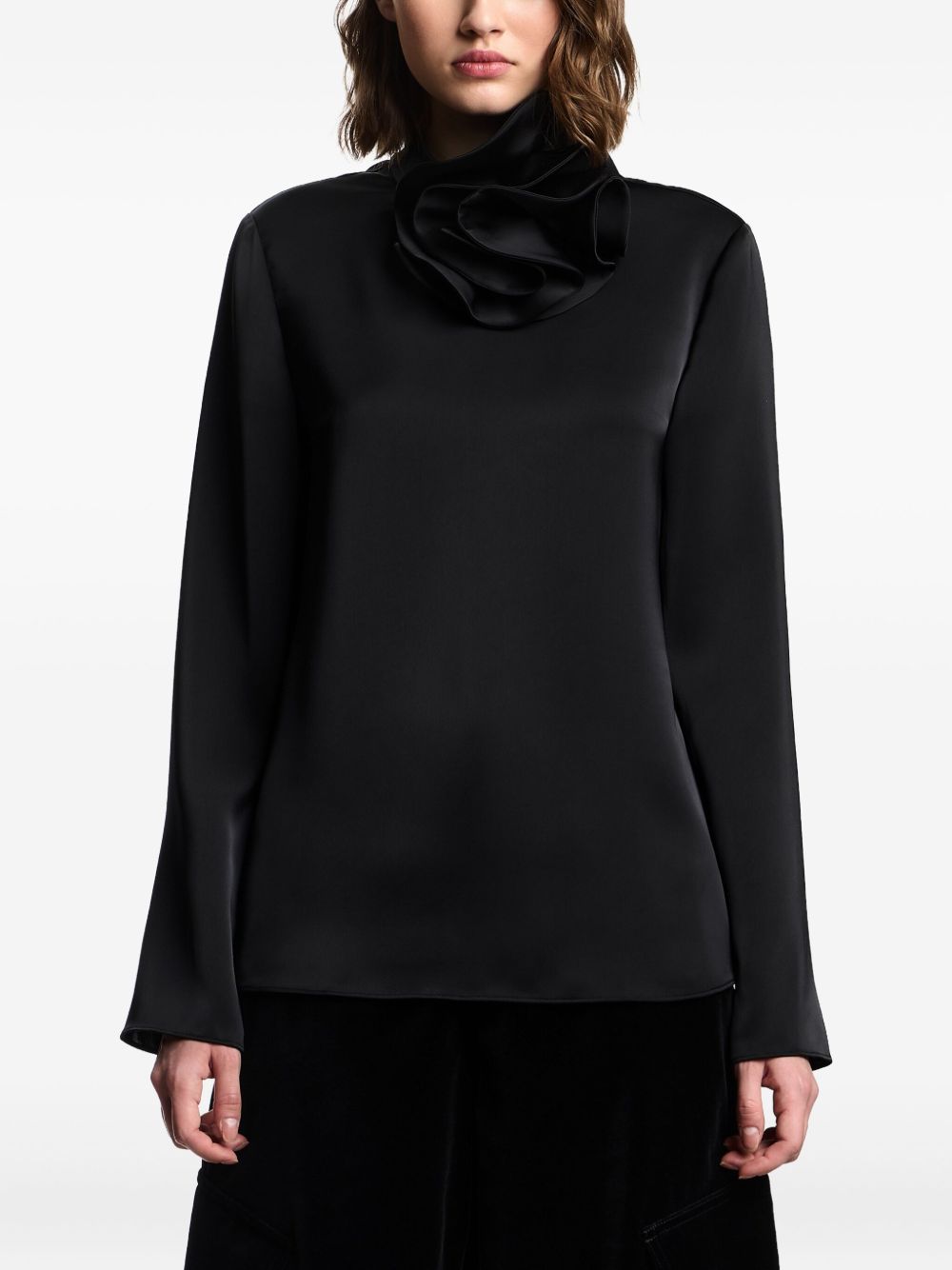 Emporio Armani Blouse with satin flower detail