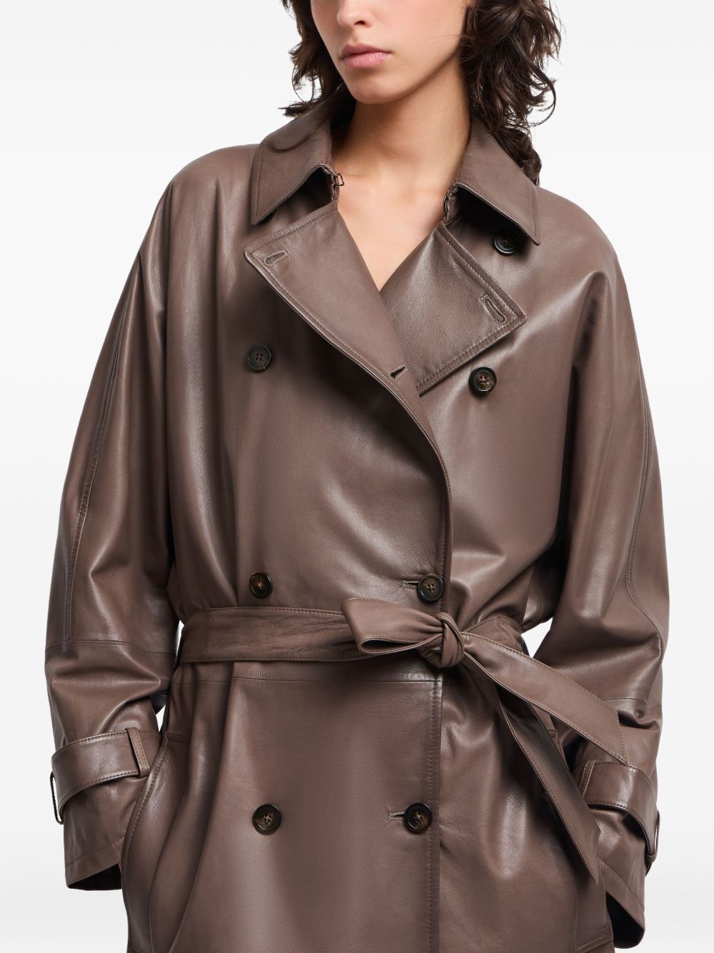 Emporio Armani Double-breasted belted trench coat