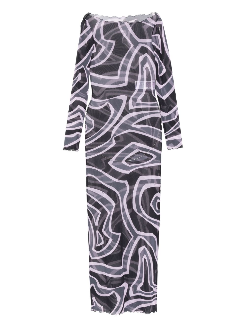 Pucci Abstract-print long-sleeve maxi dress