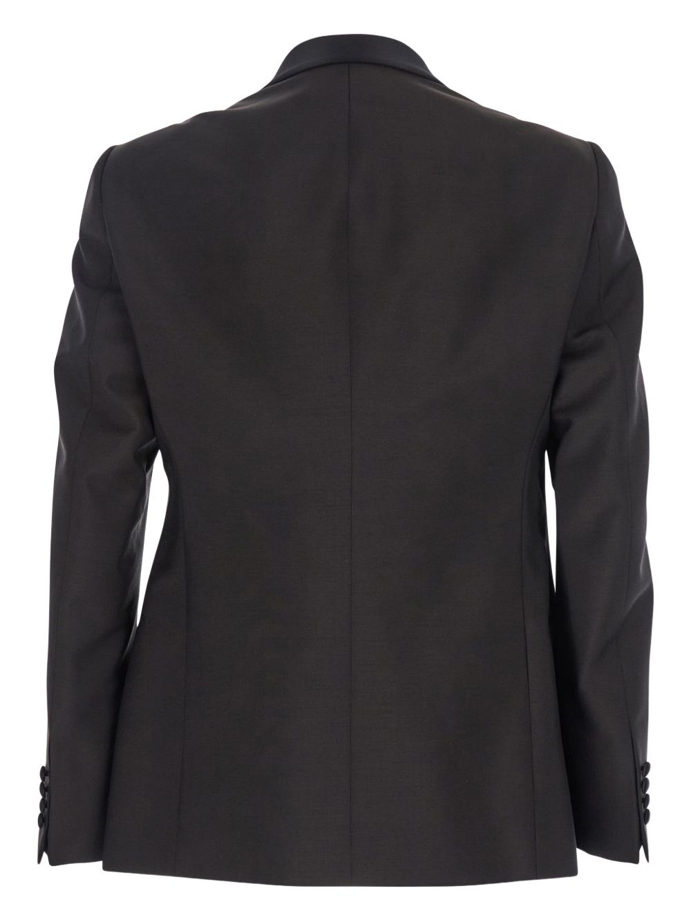 Emporio Armani Single-breasted jacket in fresh combed virgin wool with satin shawl lapels