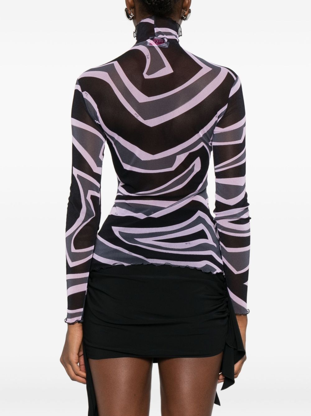 Pucci Abstract-print mesh top