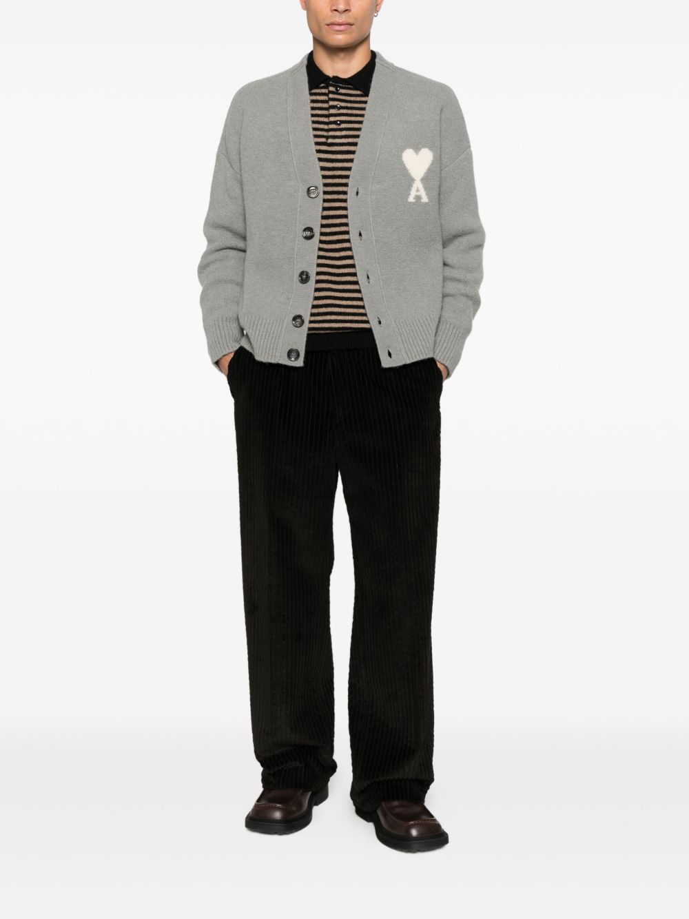 Ami Paris Sweaters Grey