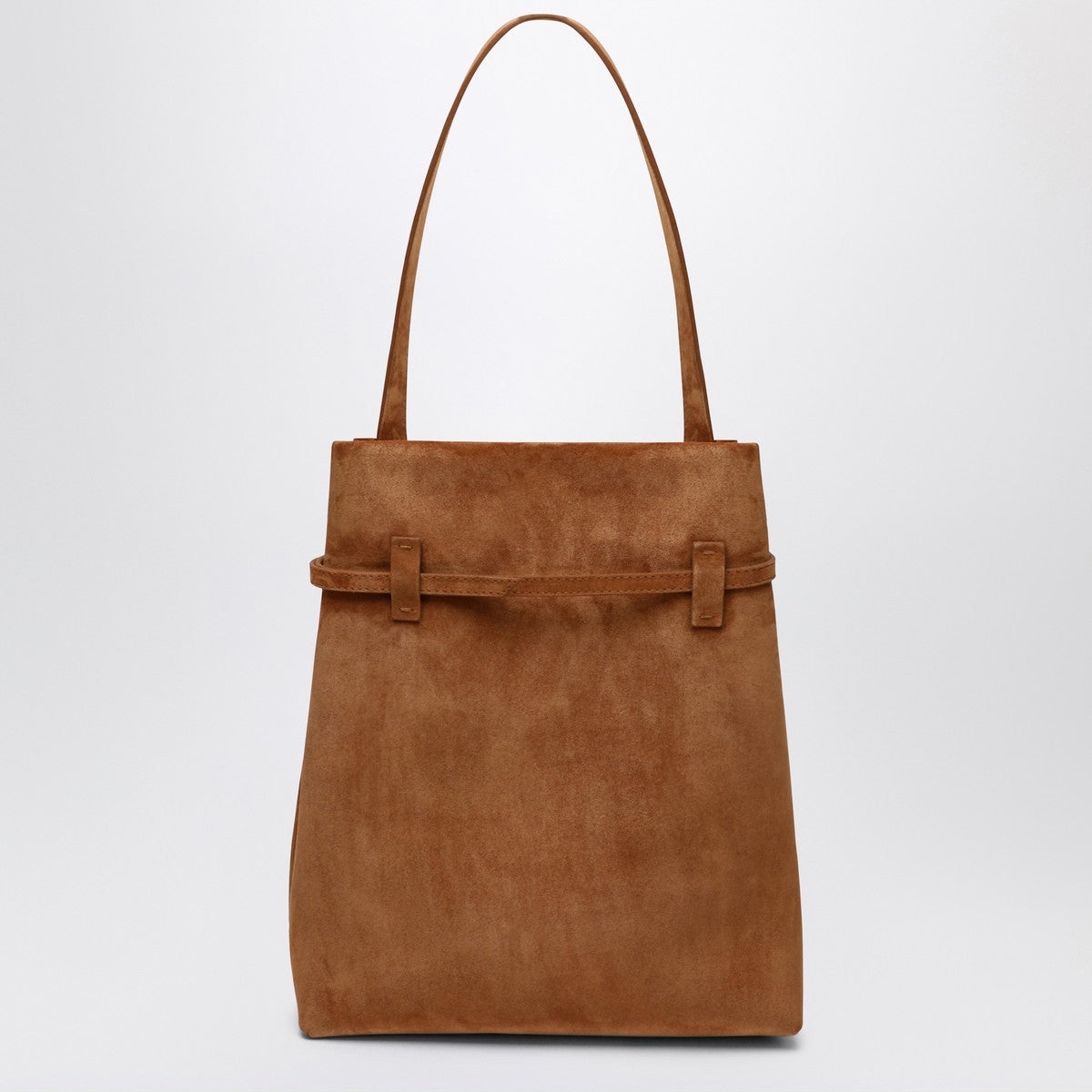Manu Atelier Tote Du Jour Camel suede tote bag