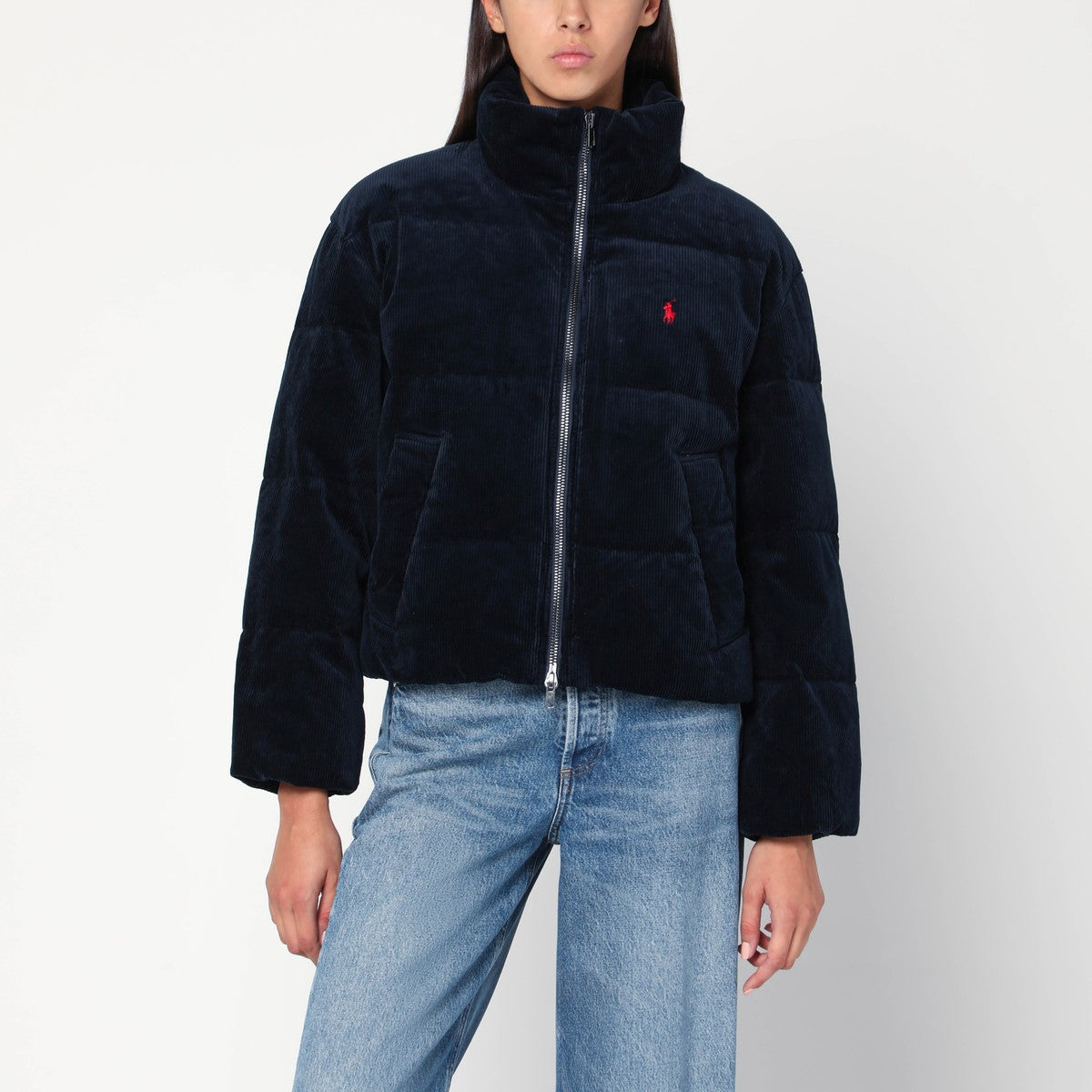Polo Ralph Lauren Navy blue corduroy puffer jacket
