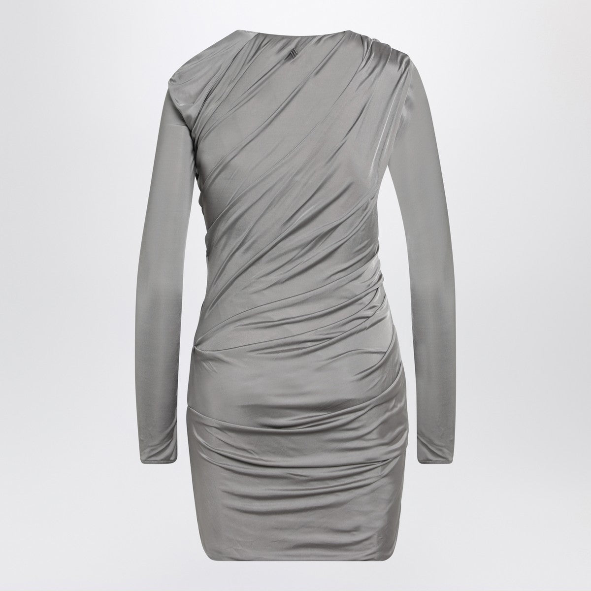 The Attico Draped grey mini dress