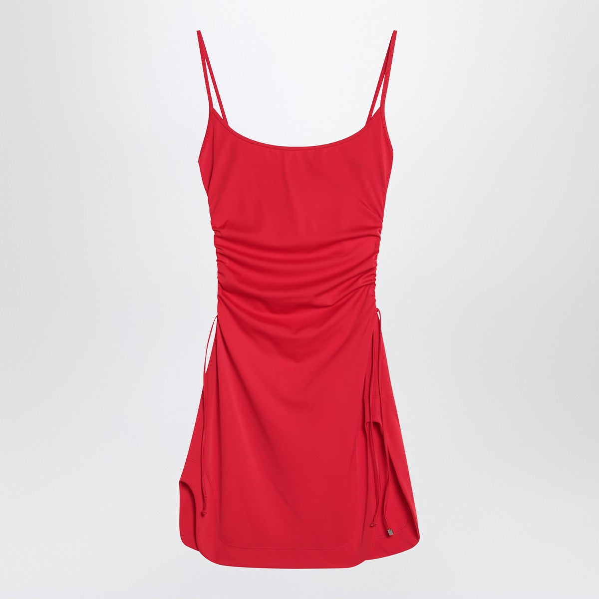 The Attico Red beach cover-up in stretch fabric