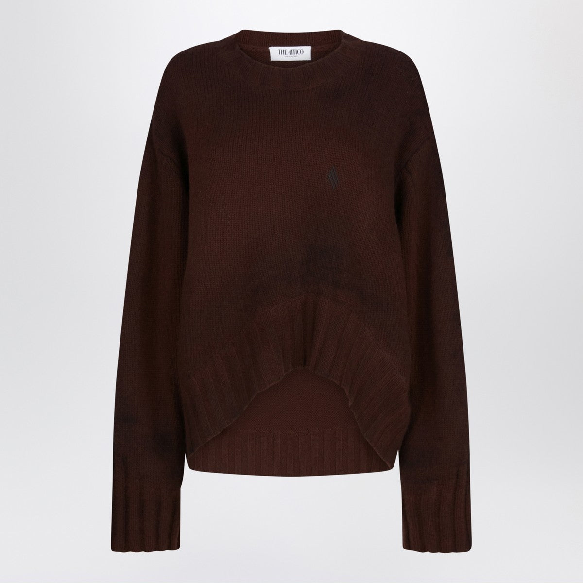The Attico Brown wool and cashmere sweater