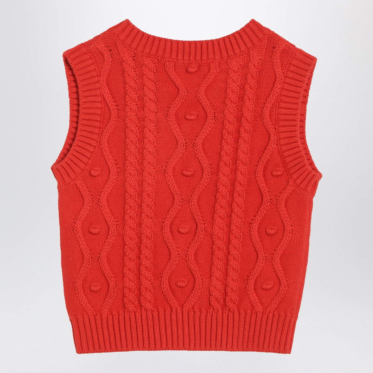 Mini Rodini Red Panda cable knit slipover
