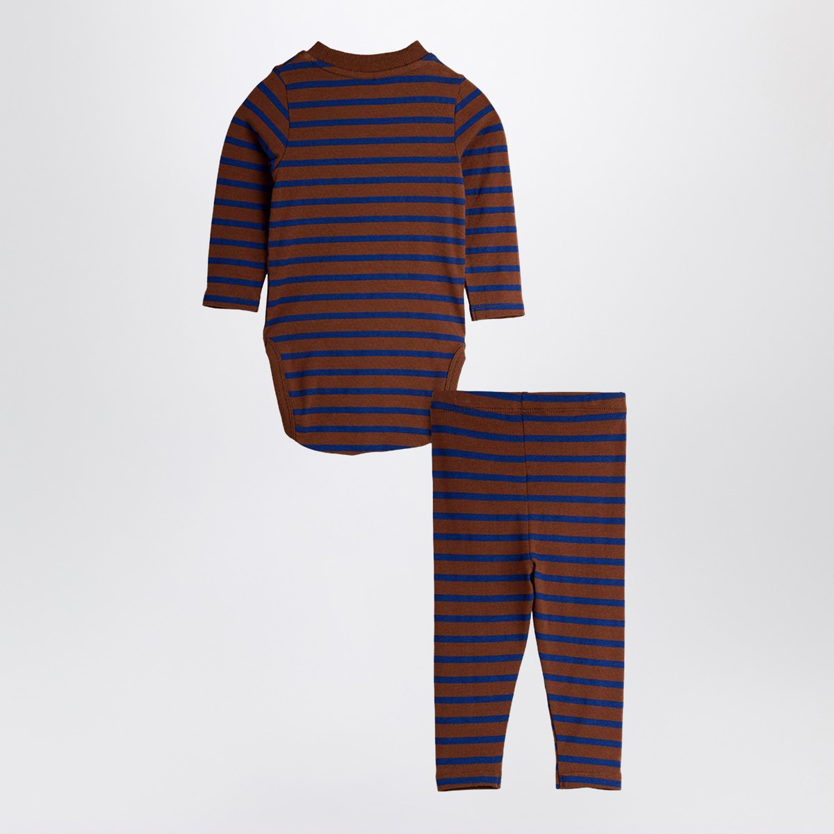 Mini Rodini Stripe bird patch baby set