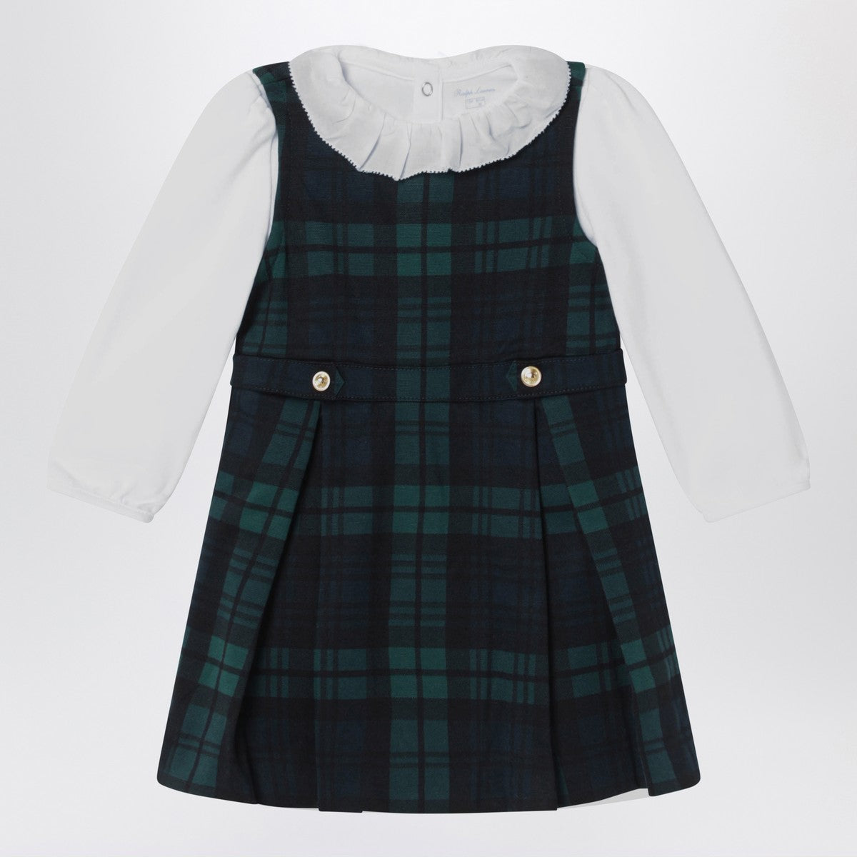 Polo Ralph Lauren Dress in dark green tartan pattern