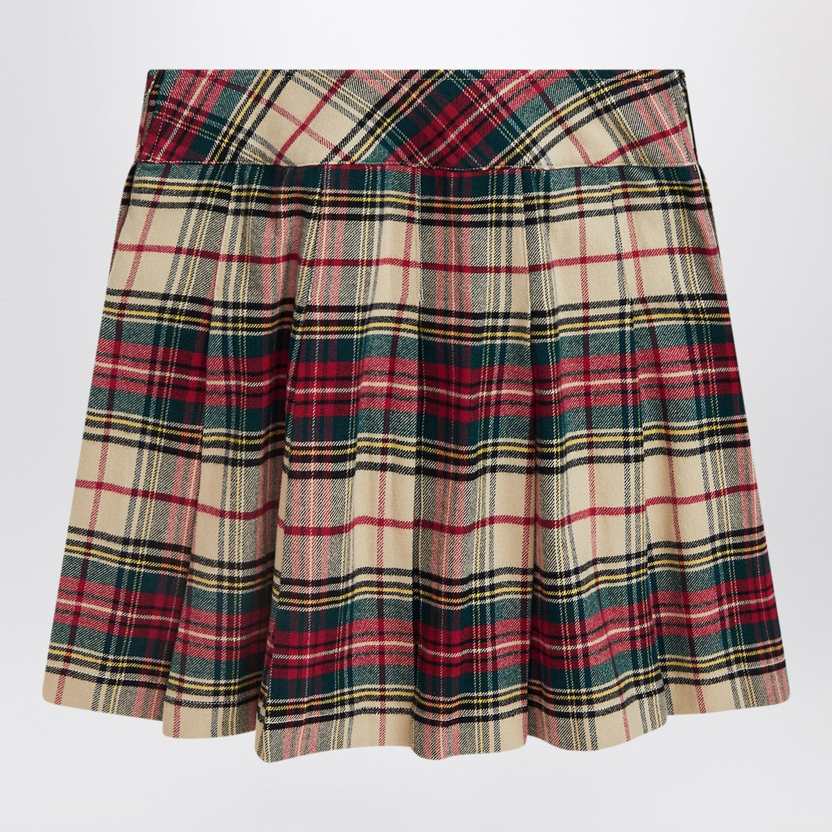 Polo Ralph Lauren Cream/red cotton twill tartan skirt