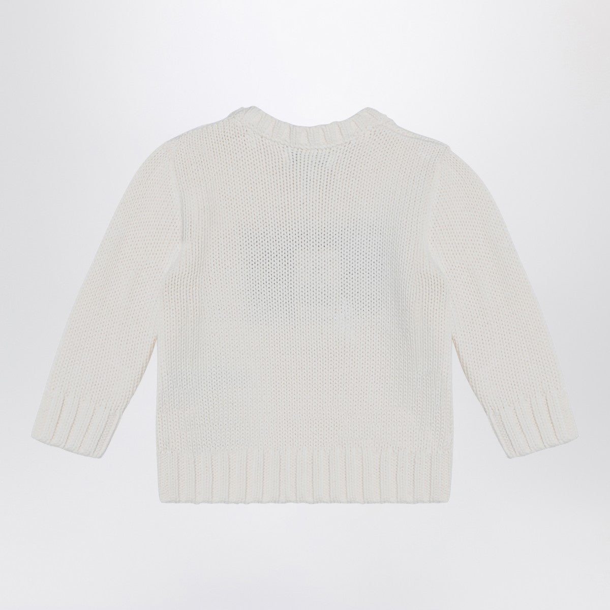 Polo Ralph Lauren White cotton jumper with flag inlay