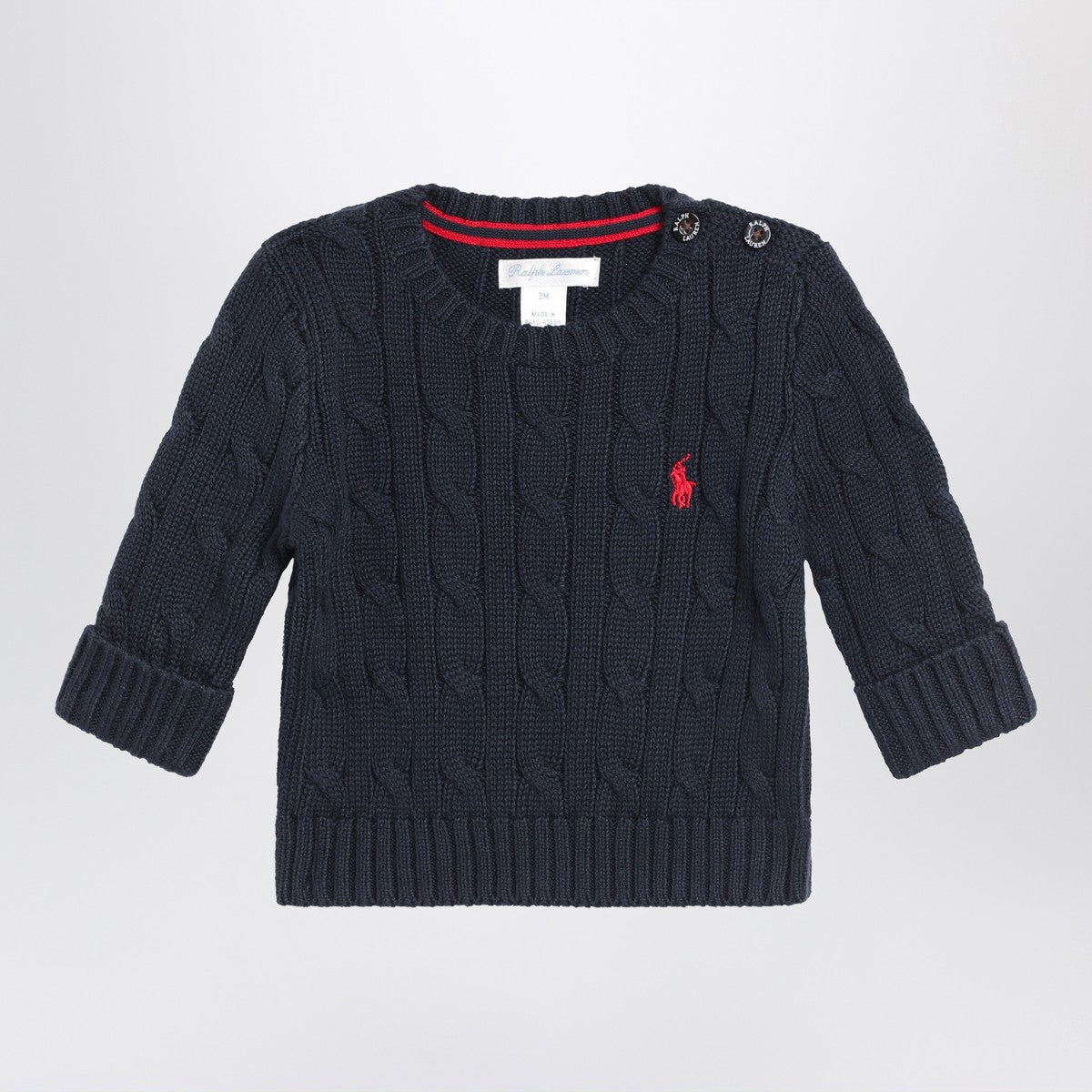 Polo Ralph Lauren Navy blue cable-knit cotton sweater