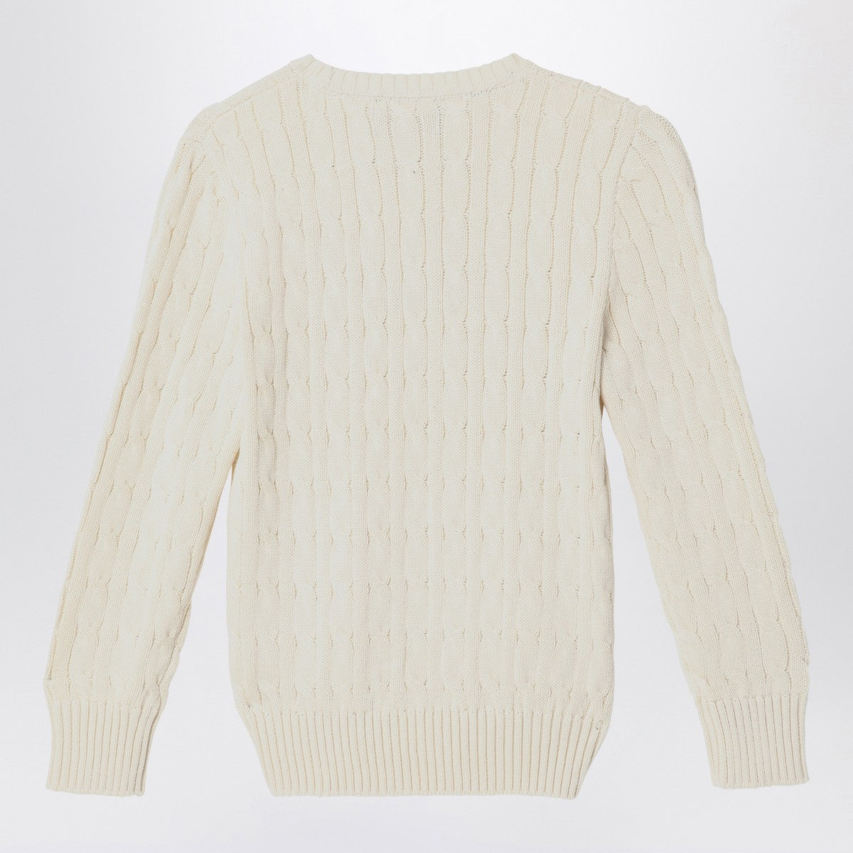 Polo Ralph Lauren Cream cable-knit crewneck sweater