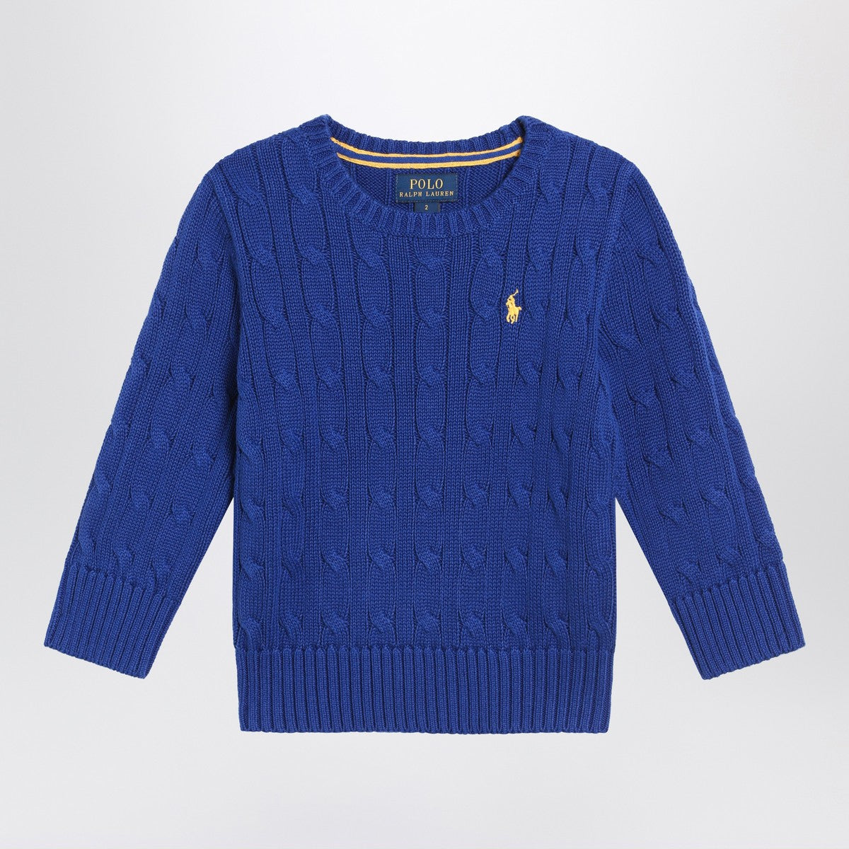 Polo Ralph Lauren Bright blue cable-knit crewneck sweater