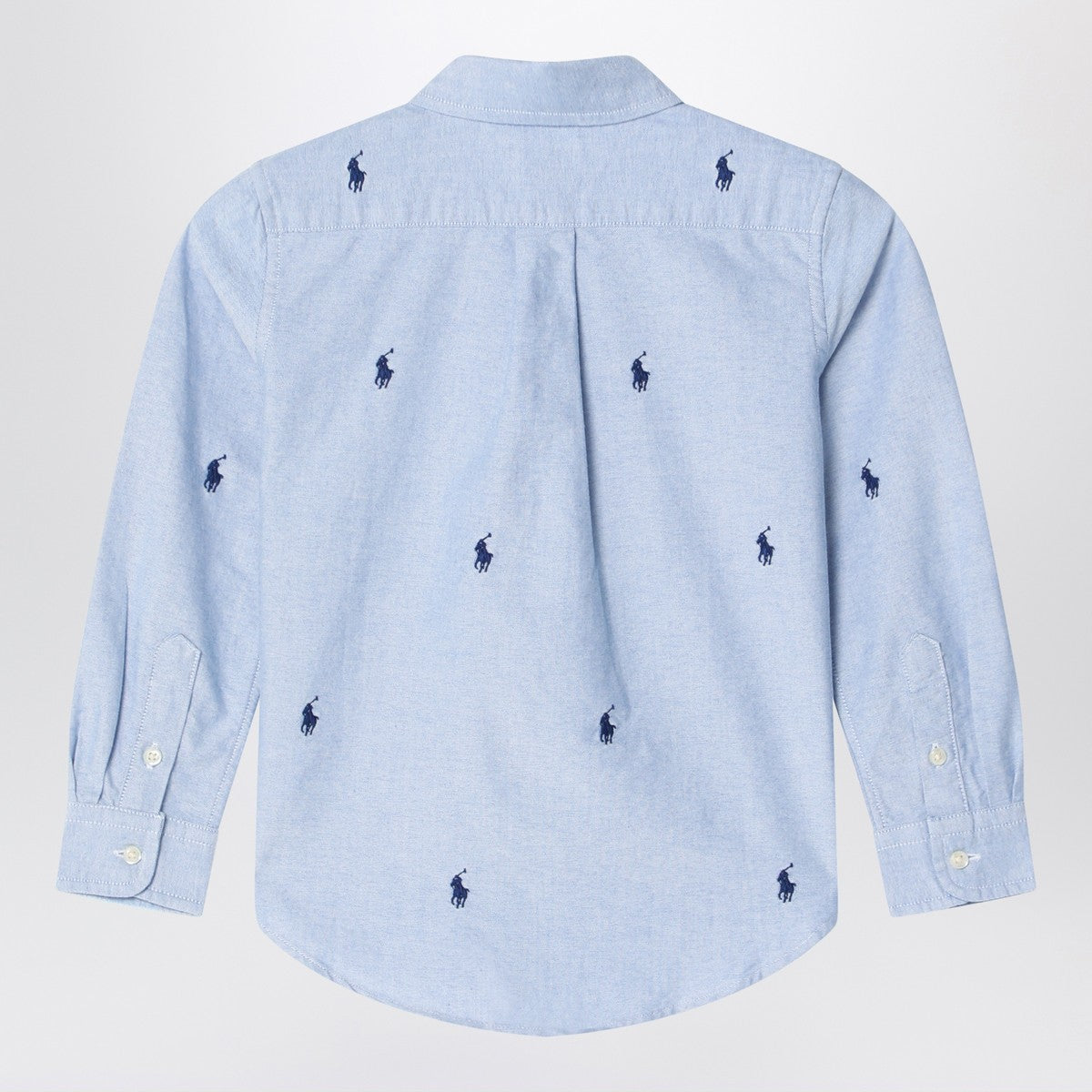 Polo Ralph Lauren Light blue button-down shirt with logos