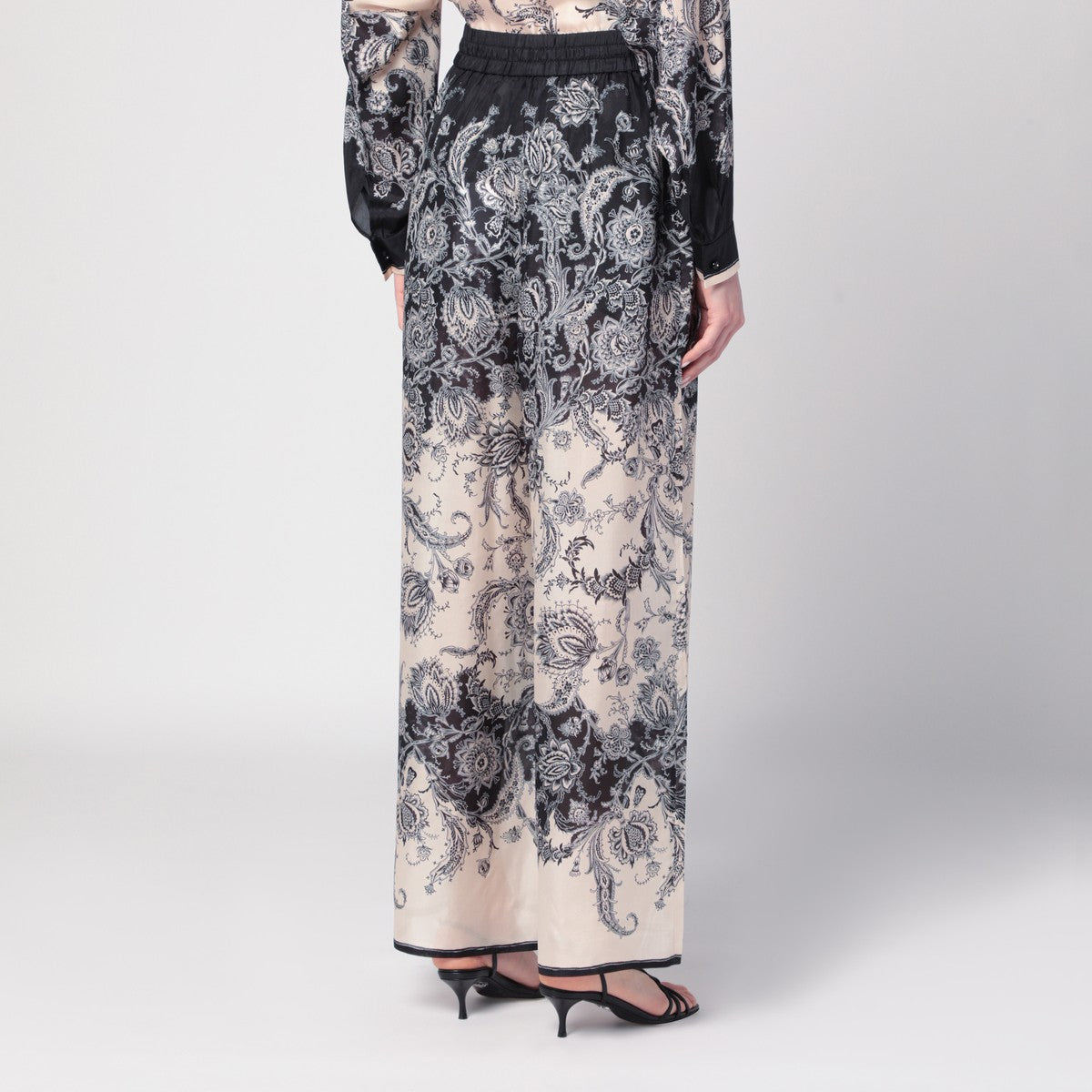 ZIMMERMANN Cream Rhiannon trousers with fantasy print