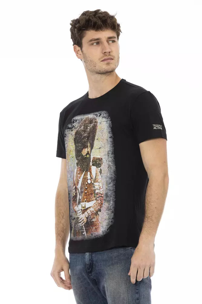 Trussardi Action Black Cotton Men's T-Shirt