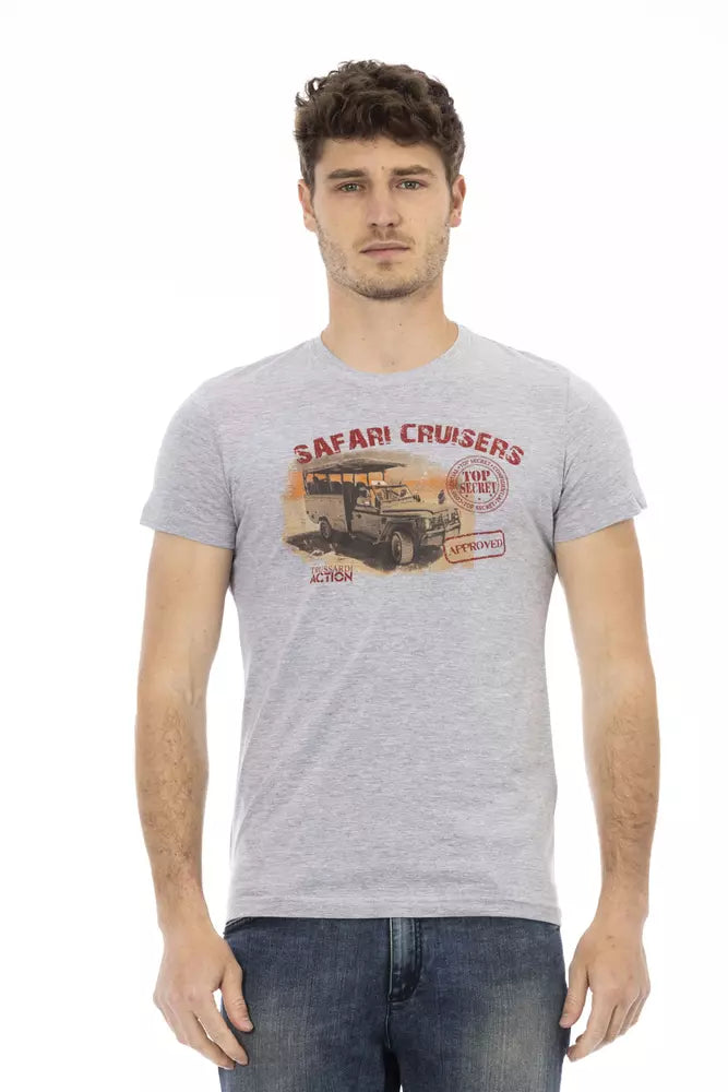 Trussardi Action Gray Cotton Men's T-Shirt