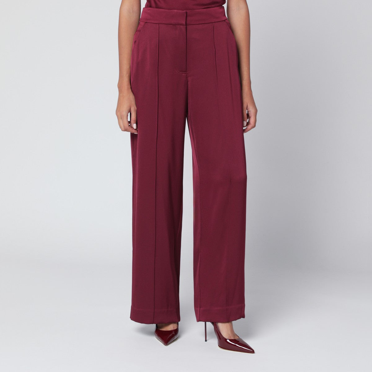 SIMKHAI Kyra trousers in blueberry satin