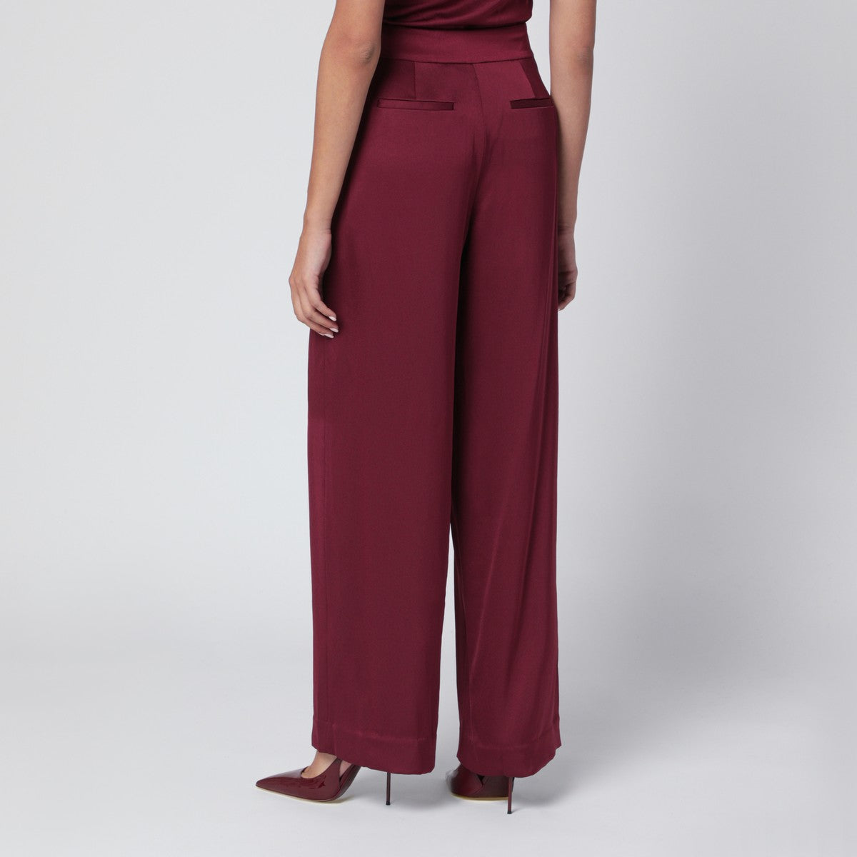 SIMKHAI Kyra trousers in blueberry satin