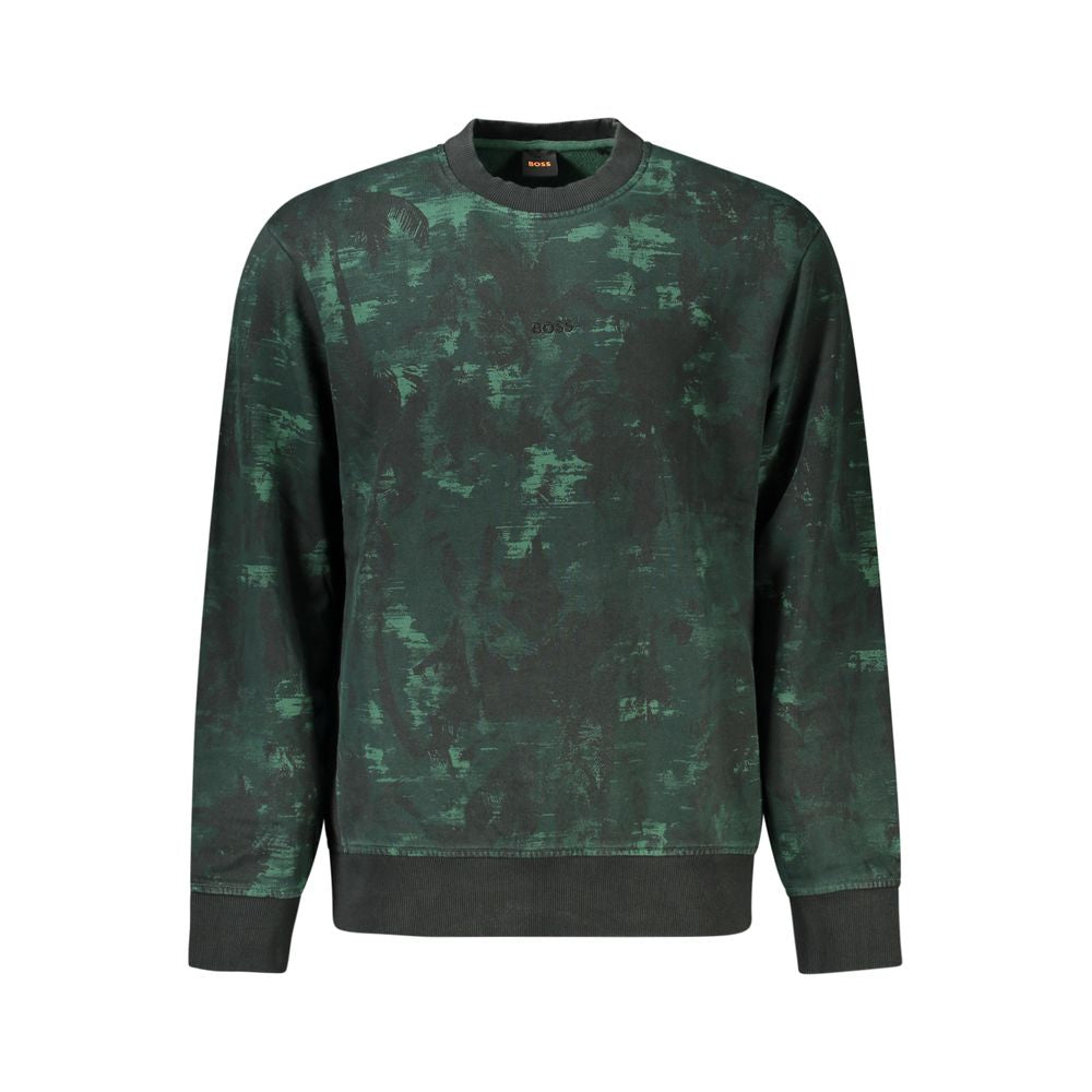 Hugo Boss Green Cotton Men's Sweatshirt