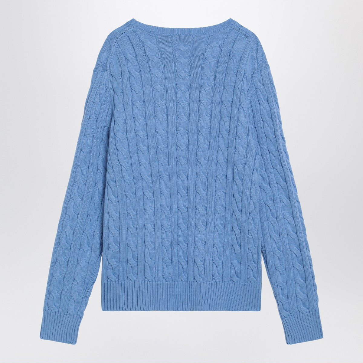 Polo Ralph Lauren Light blue cotton cable-knit jumper
