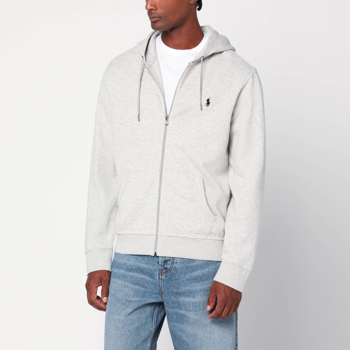 Polo Ralph Lauren Gray zip sweatshirt in cotton blend