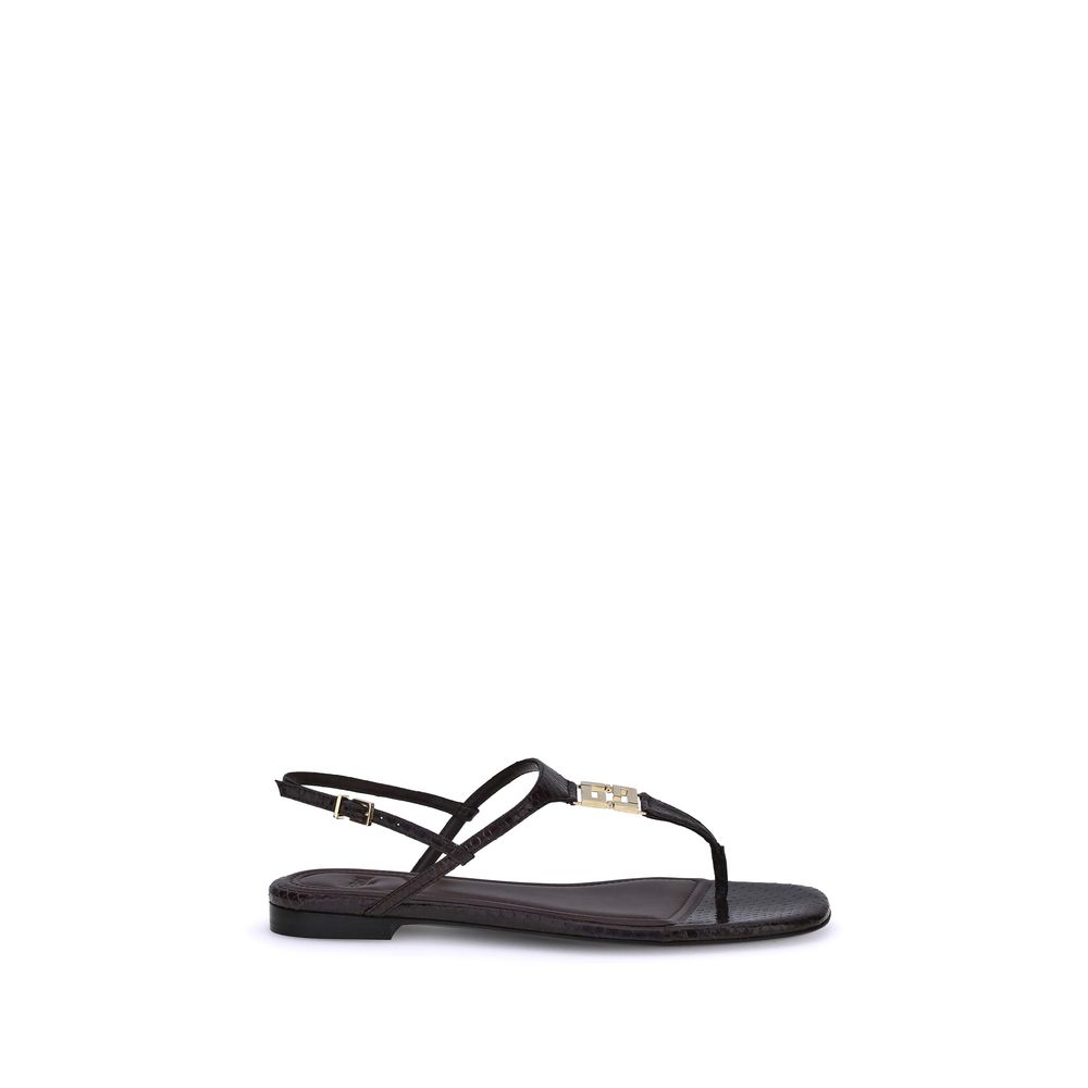 Fendi Multicolor Calf Leather Bos Taurus Flat Sandals