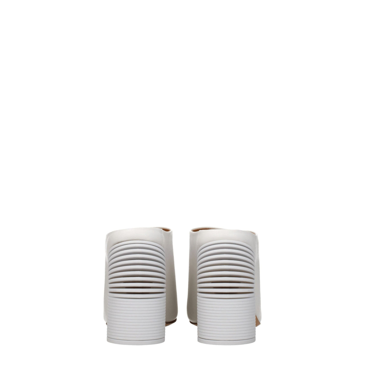 Off-White White Leather Platform Sandals